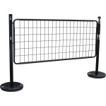 Mw tools - viso, kit de potelets de dlimitation avec grille, 2 potelets,
