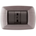 My life mod. living plaque de couverture en technopolyme're 3 places en finition acier satine' cache ...