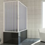 Idralite - pare - baignoire avec porte pliable en pvc h 150 mod. nadia 70x170 avec ouverture centrale ... Idralite - pare - baignoire avec porte pliable en pvc h 150 mod. nadia 70x170 avec ouverture centrale ...