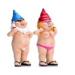Nains de jardin nains de jardin nus amusants - petites statues grossires - cadeau de jardinage pour ...