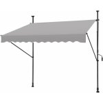 Auvent de balcon � pince 200 x 120 cm, auvent r�tractable pour balcon avec manivelle, sans per�age, protection ...