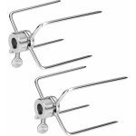 Fourchette  viande barbecue pour accessoires de rtisserie ensemble de 2 aiguilles  viande en acier ...