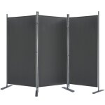 Paravent 275x180cm, sparateur d'espace intrieur pour balcon, gris fonc, sans perage naizy