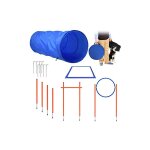 Naizy - set d'quipement agility pour chiens set d'entranement  la mobilit avec barres de slalom bleu ...