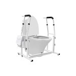 Support de toilettes r�glable en hauteur et angle r�glable avec panier de rangement pour wc - charge ...