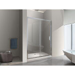 Nala - porte de douche de 6 mm pour installation en niche h. 190 avec overture coulissante - 100 - 105 ...