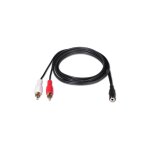 Nanocable - c�ble audio st�r�o jack 3. 5 / h - 2xrca / m - noir - 1. 5m