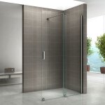 Saniverre - napoli paroi de douche italienne avec porte coulissante ep. 8 mm transparent h. 200 x 140 ...