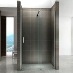 Saniverre - napoli porte de douche coulissante h 200 cm verre 8 mm transparent largeur 150 cm
