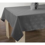 Le linge de jules - nappe anti - taches damassée gris anthracite - rectangle 150 x 240 cm Le linge de jules - nappe anti - taches damassée gris anthracite - rectangle 150 x 240 cm