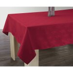 Le linge de jules - nappe anti - taches damassée rouge - rectangle 150 x 240 cm Le linge de jules - nappe anti - taches damassée rouge - rectangle 150 x 240 cm