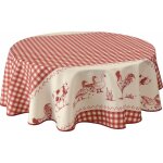 Le linge de jules - nappe anti - taches ferme rouge - ovale 150 x 240 cm Le linge de jules - nappe anti - taches ferme rouge - ovale 150 x 240 cm