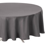 Atmosphera - nappe ronde anti - taches grise en polyester de 180 cm ? décoration de table pratique et ... Atmosphera - nappe ronde anti - taches grise en polyester de 180 cm ? décoration de table pratique et ...