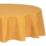 Nappe ronde anti - tache jaune ocre d 180 cm - atmosphera