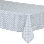Nappe anti - taches gris imprim� livia 150 x 300 cm - atmosphera