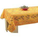 Nappe anti - taches olivettes jaune - carre 150 x 150 cm