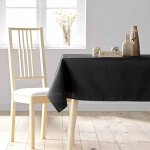 Douceur d'int�rieur - nappe antitache rectangulaire - 140x250 cm - uni - noir