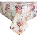 Nappe antitaches resin�e torino mer marine corail rouge cm. 140x180 x6 personnes
