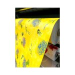 Nappe bulgomme imprime provenale - au mtre - 200 x 140 cm - jaune
