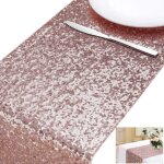 Nappe de chemin de table à paillettes scintillantes pour événement de célébration d'anniversaire de mariage ... Nappe de chemin de table à paillettes scintillantes pour événement de célébration d'anniversaire de mariage ...