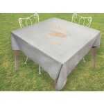 Soleil d ocre - nappe en coton carr�e anti - t�ches baguette, par soleil d'ocre - 180 x 180 cm - gris ...