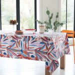 Linnea - nappe coton enduite chili rond 170x170 cm