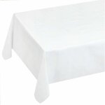 Nappe de cuisine antitaches moderne tissu cir� plastifi� housse de table de protection blanc neutre - ...