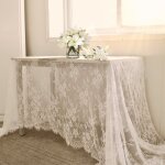 Nappe en dentelle rectangulaire - 150 x 300 cm, blanc