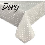Nappe dory design white polka dots en coton cm. 140x180 x6 personnes Nappe dory design white polka dots en coton cm. 140x180 x6 personnes