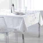 Nappe de nol rectangle anti - tches - constellation - blanc - 240x150cm
