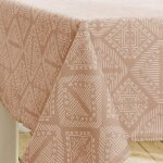 Homemaison - nappe ovale boho terracotta 180x240 cm