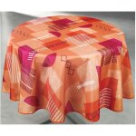 Nappe polyester ronde �160cm tessa terracotta sur cintre - access deco