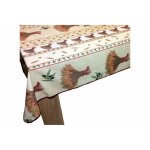 Nappe proven�ale rectangle anti - t�ches - bouquet de bl� beige - 300 x 150 cm - beige