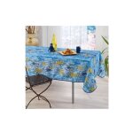 Nappe provençale rectangle anti - tâche glycine 100% polyester - bleu - 300x140cm Nappe provençale rectangle anti - tâche glycine 100% polyester - bleu - 300x140cm