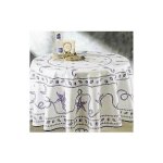 Nappe provenale ronde anti - tche marin blanc 100% polyester