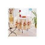 Nappe provenale tissu rectangle ou ronde - coquelicot anti - tches - rouge - 180cm