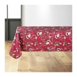 Douceur d'int�rieur - nappe rectangle 150 x 300 cm polyester imprime pere noel rouge