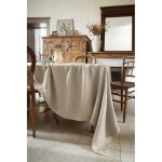 Nappe rectangle 170 x 250 cm en lin lav� soline sable naturel