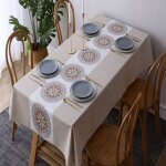 Nappe rectangulaire 140x200 toile cir�e imperm�able linge de table nappe anti tache toile cir�e r�tro ...