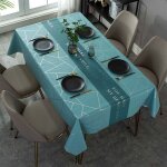 Nappe rectangulaire antisalissure nappe rectangulaire en toile cir�e en pu imprim� r�tro table � manger ...