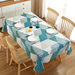 Nappe rectangulaire antitache, triomphe nappe imperm�able de table, 140x140 cm pvc nappe, lavable entretien ...