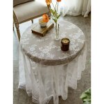 Nappe rectangulaire nappe en dentelle ronde petite table ronde nappe nordique r�tro blanc nappe dessert ...