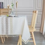 Nappe rectangulaire impermeable anti tache table cloth coton lin tablecloth rectangle 140x220 tassel ... Nappe rectangulaire impermeable anti tache table cloth coton lin tablecloth rectangle 140x220 tassel ...