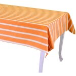Vacchetti - nappe rectangulaire orange  rayures pop cm140x240