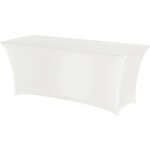 Hendi - nappe rectangulaire sans repassage 183x760cm tissu jersey blanc 814420
