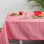 Nappe rectangulaire vichy rouge et blanc multicolore 145x240 cm Nappe rectangulaire vichy rouge et blanc multicolore 145x240 cm