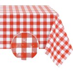Nappe rectangulaire en vinyle pvc, nappe en plastique � carreaux de buffle 100 % imperm�able, r�sistante ...