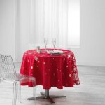 Nappe ronde antitache 'constellation' 180cm rouge