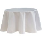 Nappe ronde infroissable et anti - tches blanc 160 cm