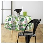Nappe ronde avec motif v�g�tal baleares, � 160 cm, en plastique